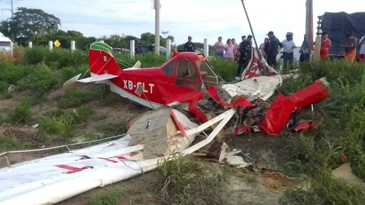 SE DESPLOMA AVIONETA EN TABASCO, MUERE PILOTO