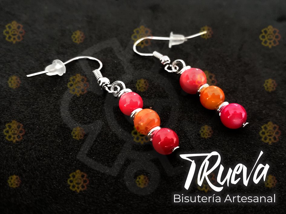 Pendientes de 3 abalorios - Image 3