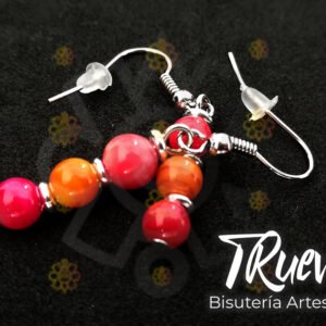 Pendientes de 3 abalorios