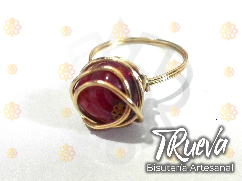 Anillo espiral y cuarzo rosa - Image 3